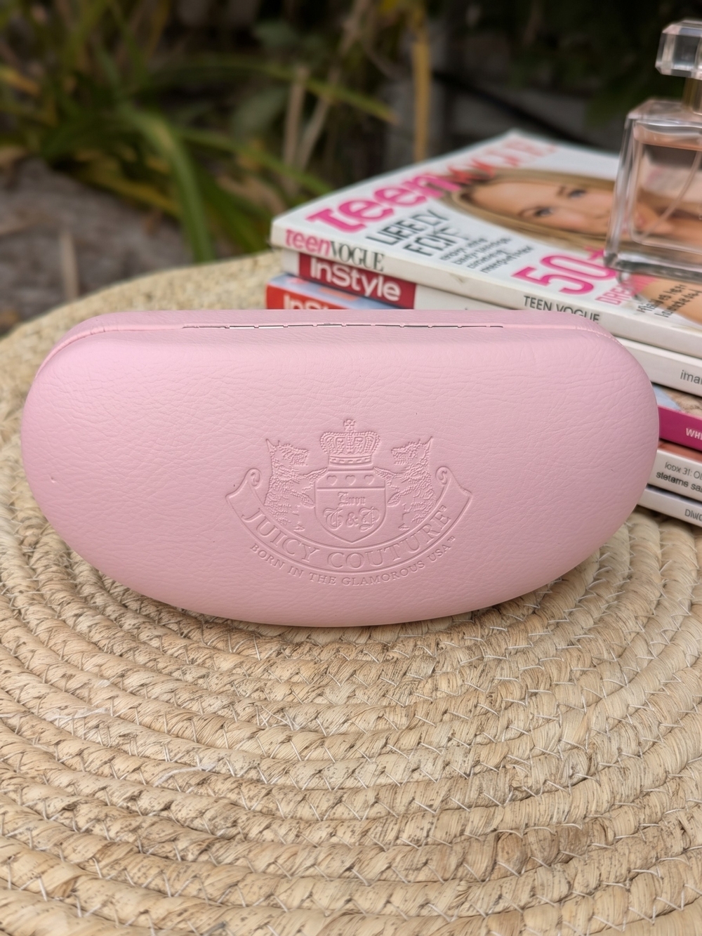 Juicy Couture Baby Pink Sunglass Case Y2K Barbiecore McBling Shades of Couture